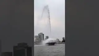 A pretty majestic fountain ⛲️ on the Nile river.