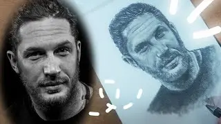 learn the best method on the world for drawing faces| Tom Hardy| fast drawing