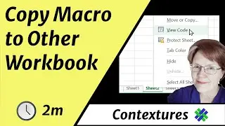 Copy Excel Code to Another Workbook