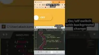 switch using HTML CSS and JavaScript #shorts
