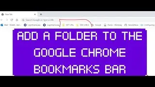 How to Add a Folder to the Chrome Bookmarks Bar