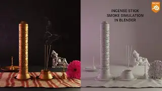 Incense stick simulation in Blender 2.92