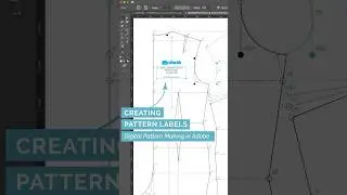 43/49 Creating Labels - Digital #patternmaking  in #adobeillustrator #patterncutting #fashiondesign