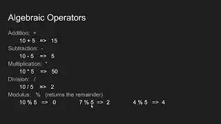 C# Algebraic Operators and Expressions