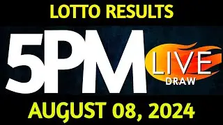 Lotto Result Today 5:00 pm draw August 08, 2024 Thursday PCSO LIVE