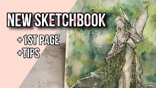 Starting a New Sketchbook! (Drawing first Page + Advice) #art #drawing #artist