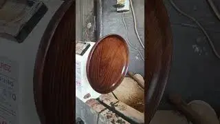 выточил тарелку из термухи #wood #калининград #woodworking #столярка