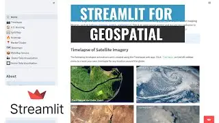 An Interactive Streamlit Web App for Geospatial Applications