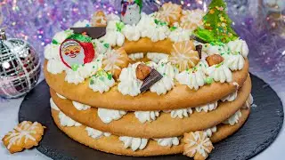 Любимый медовик по новогоднему! Рецепт торта за 30 минут на праздничный стол!