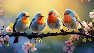 Birds Chirping 4K ~ Relaxing Music to Relieve Stress, Anxiety And Depression, Heal the Mind