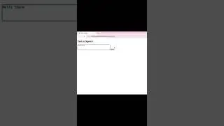 Text to Speech in HTML #shorts
