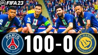 FIFA 23 - MESSI, RONALDO, MBAPPE, NEYMAR, ALL STARS - PSG 100-0 AL NASSR !