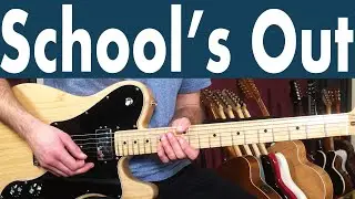 How To Play School's Out On Guitar | Alice Cooper Guitar Lesson + Tutorial