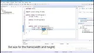 First GUI program-  How to  create a JFrame using eclipse(Programmatically)