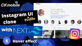 Instagram UI Clone (Profile) with NextJS and TailWindCSS #8 images hover effect