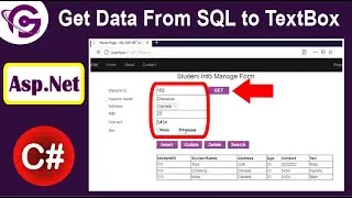 Get Data from SQL Server to TextBox, Dropdown and RadioButton in Asp.Net c#.