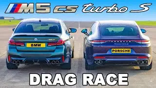 BMW M5 CS v Porsche Panamera Turbo S: DRAG RACE