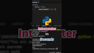 Python interpreter in just 2 lines of code... #python #pythonprogramming #shorts