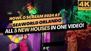 ALL 5 SCARY Houses at SeaWorld Orlando Howl O Scream 2024 | Full POV's