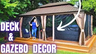 Outdoor Living Space Deck/Patio/Gazebo Hot Tub And Decor Tour | Electrical Wiring Hot Tub/Spa