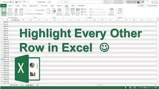 Highlight Every Other Row in Excel