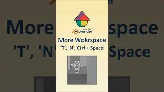 More workspace - 'T', 'N' and Ctrl + Spacebar #blender #tutorial #beginner #b3d