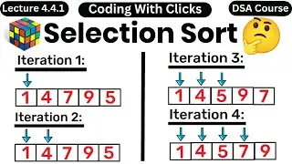 Selection Sort | Selection Sort Algorithm | Selection Sort in Data Structure | Coding With Clicks