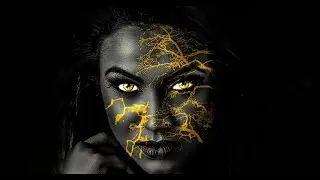 How to Create Realistic Cracked Skin in Photoshop | Glowing Crack Face in Photoshop |