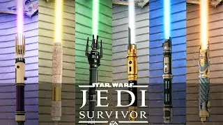 Star Wars Jedi Survivor - All Lightsaber Customization Showcase (PS5 60FPS)