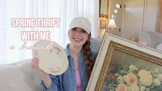 SPRING COTTAGE THRIFT WITH ME + HAUL! THRIFTING FOR SPRING DECOR 2024 🌸