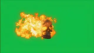 flaming skull green screen | green screen fire effect | green screen flying fire