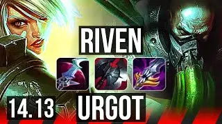 RIVEN vs URGOT (TOP) | 8/1/4, 66% winrate, Dominating | EUNE Master | 14.13