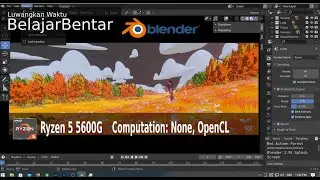 AMD Ryzen 5 5600G VEGA 7 Blender Benchmark Rendering Image Dengan Computation None dan OpenCL