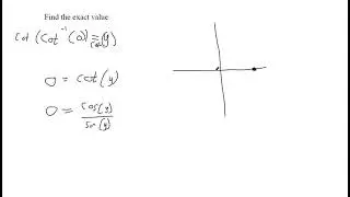 Find the exact value of arccot 0