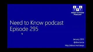 Need to Know podcast - Episode 295