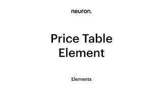 How to Build Price Tables in WordPress with Neuron Builder