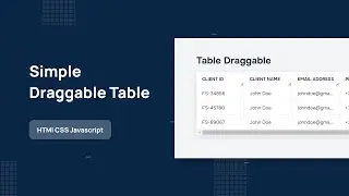 Simple Draggable Table - HTML CSS Javascript