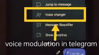 Voice modulation in telegram | Voice changer in telegram