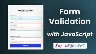 Form validation using Javascript on the client side for beginners