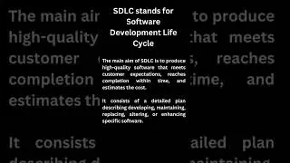 SDLC #shorts #software #programing #education