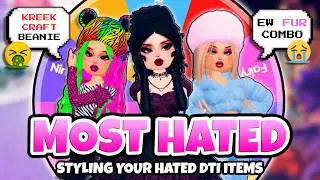 Styling Your Most HATED Dress to Impress Items #dti #dresstoimpress #roblox