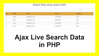 Ajax Live Data Search in PHP & MySQL with Source Code