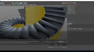 stair modeling c4d