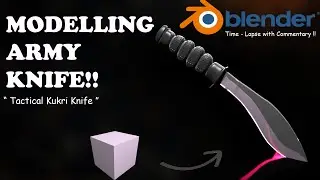 Transform 2D image into a realistic 3D Knife model in blender