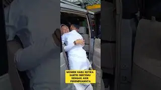 momen haru ketika santri bertemu dengan adik perempuan nya ‼️