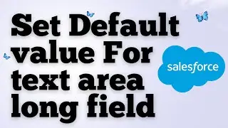 How to Set the Default value for text area long field in Salesforce