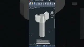AutoCAD 3D, 3D modeling, wing bolt #shorts
