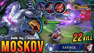 AUTO SAVAGE!! Moskov New Gold Lane Build (INSANE LIFESTEAL) - Build Top 1 Global Moskov ~ MLBB