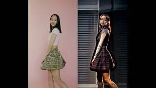 Side by Side Emi Yusa AI Gen Dance 