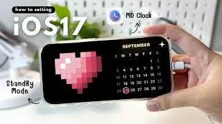 iOS 17 STANDBY MODE CUSTOMIZE *aesthetic* | app + setting